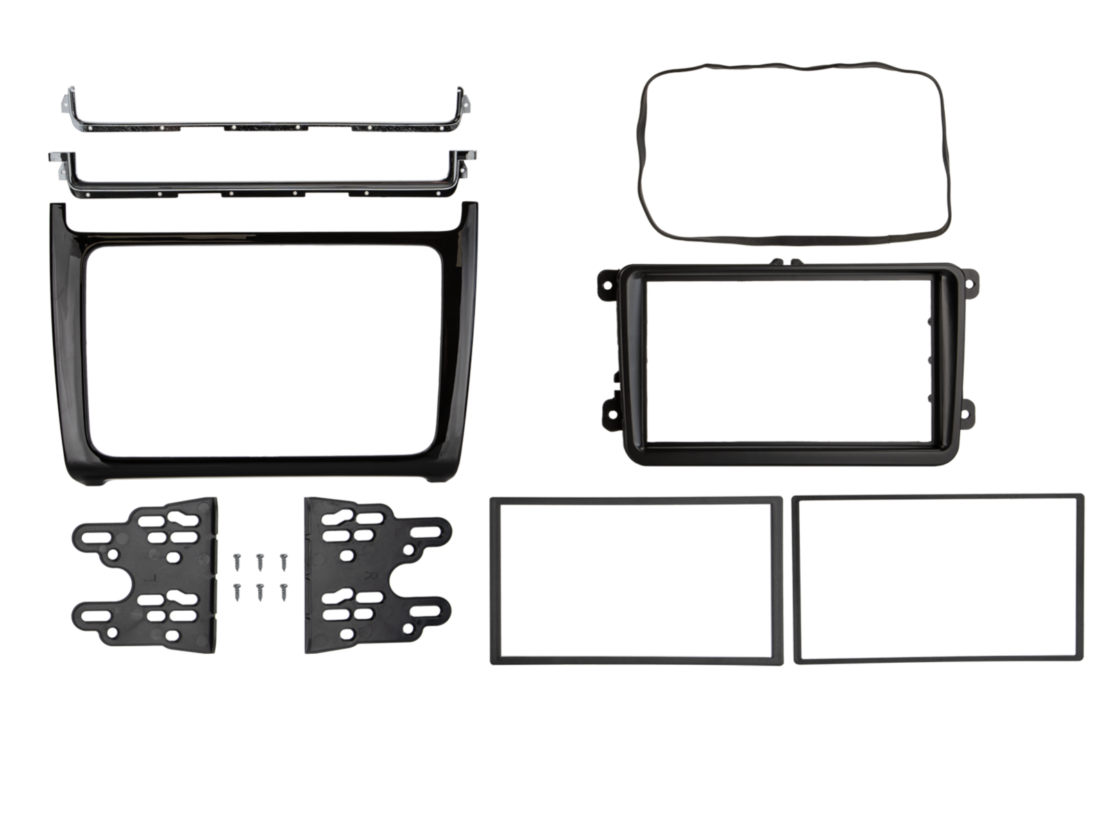 ACV 381320-41-2 VW Polo Double DIN Fascia — Piano Black