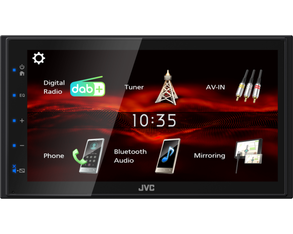 JVC KW-M180DBT 6.8-inch Double DIN DAB Bluetooth Stereo