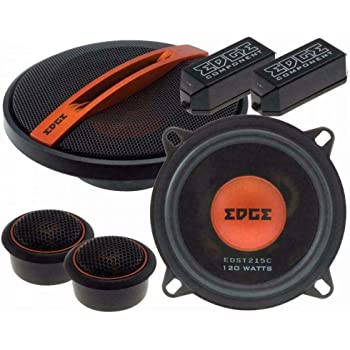 EDGE EDST215C-E6 5.25-Inch 2-Way Component Speaker Pair With Tweeters And Crossovers