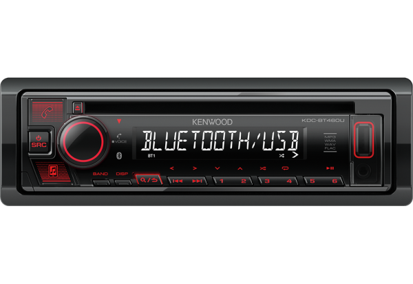 Kenwood KDC-BT460U CD Bluetooth USB Single DIN Stereo