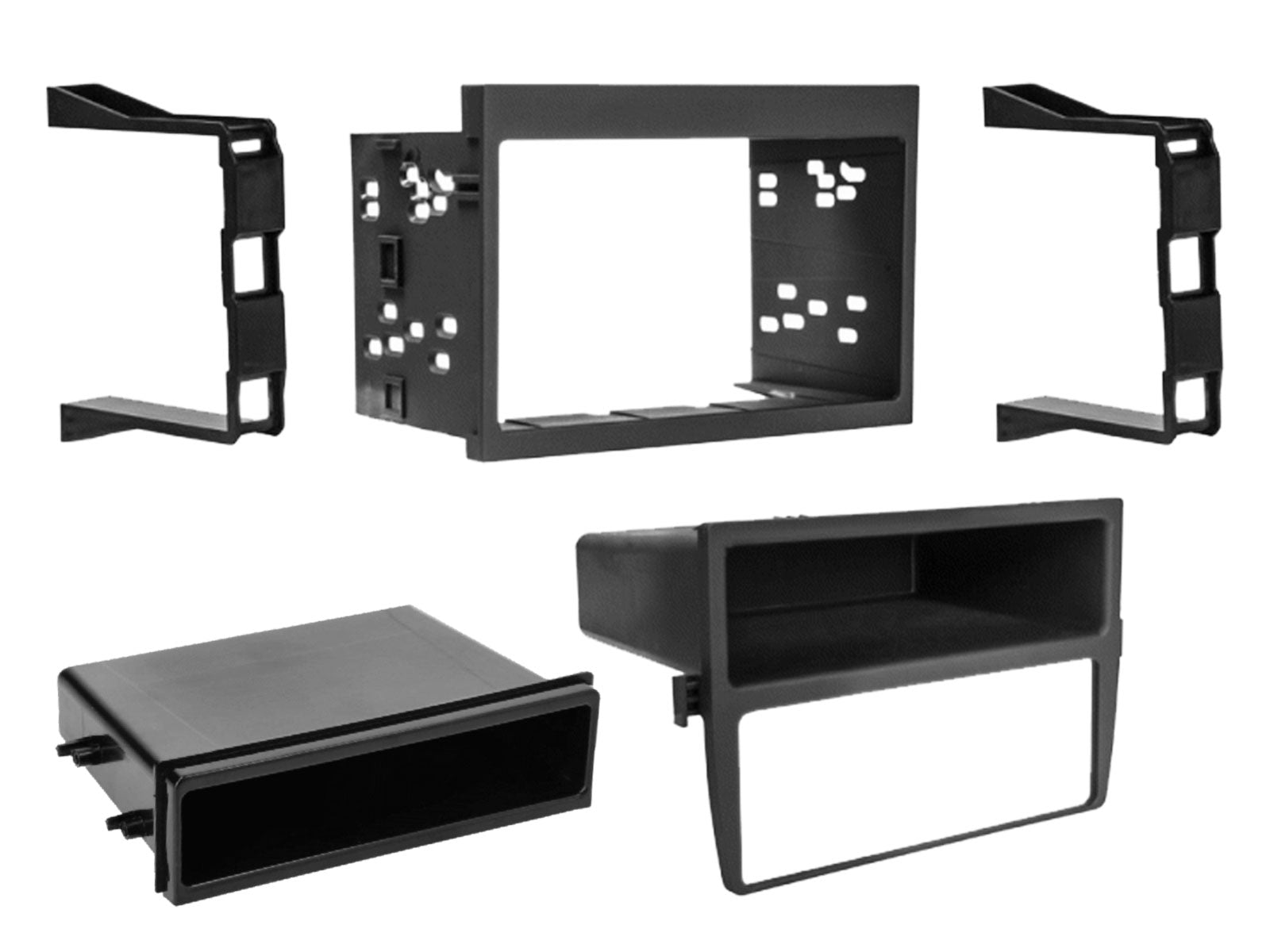 ACV 381323-11-1 Porsche 911 / Boxster Single / Double DIN Fascia — Black