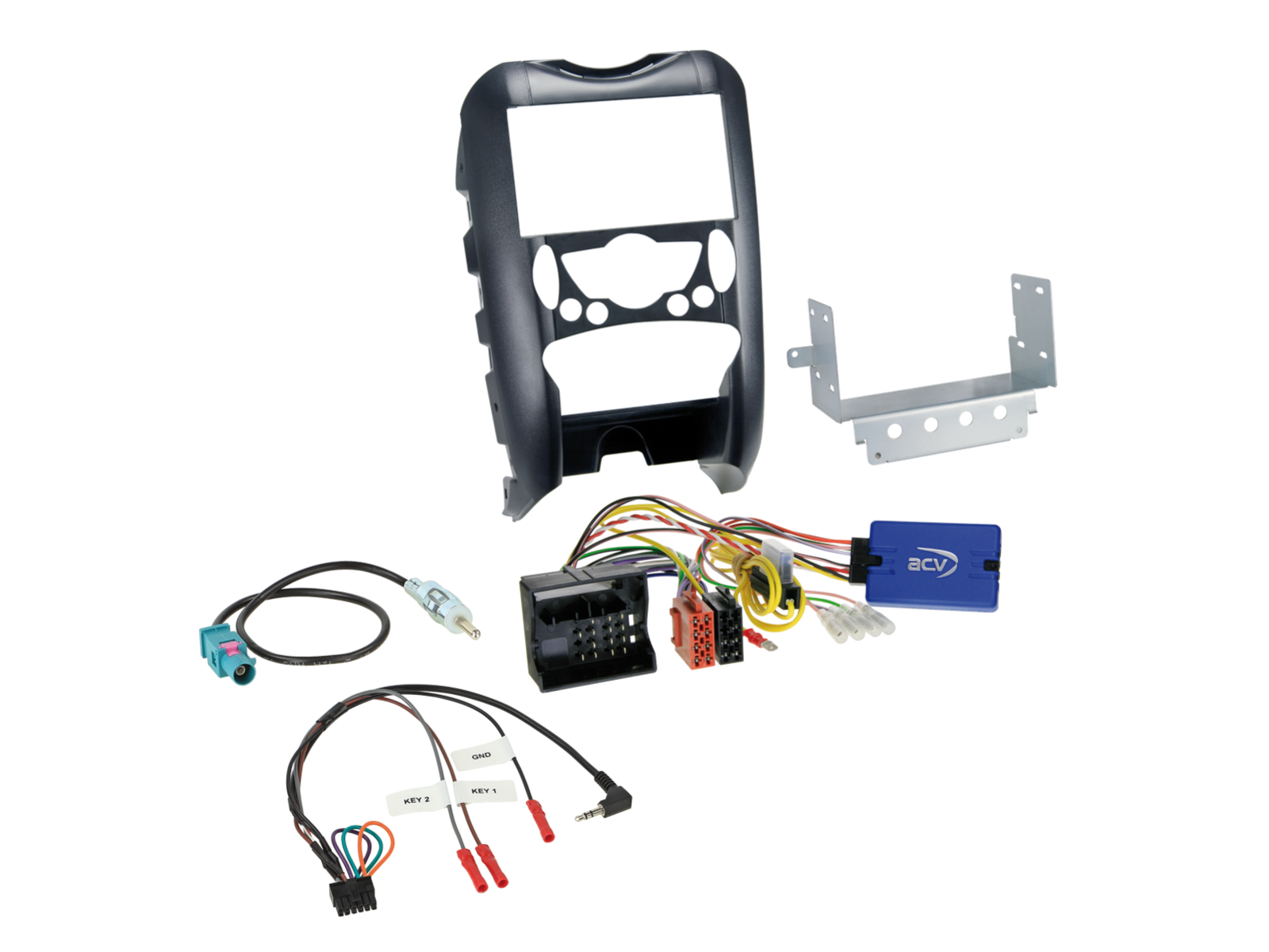 ACV 621023-06-1 MINI R55 / R56 / R57 double-DIN fitting kit – black