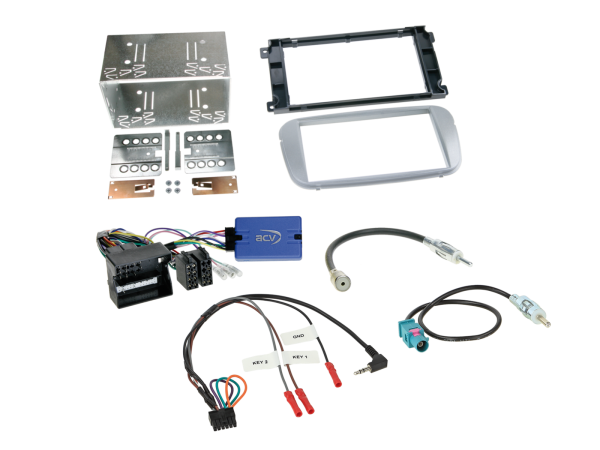 ACV 621114-19-2 Ford CAN-ignition double-DIN fitting kit – silver