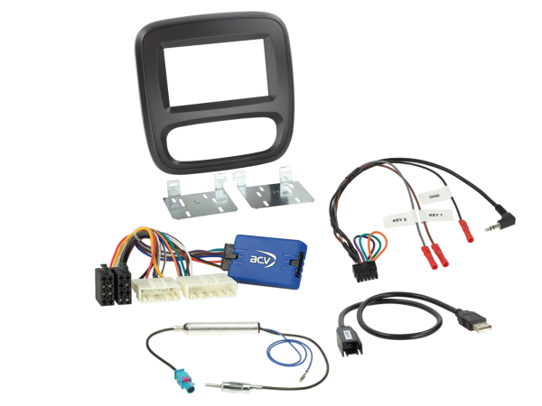 ACV 621230-16-1 Vivaro / Trafic manual-climate double-DIN fitting kit