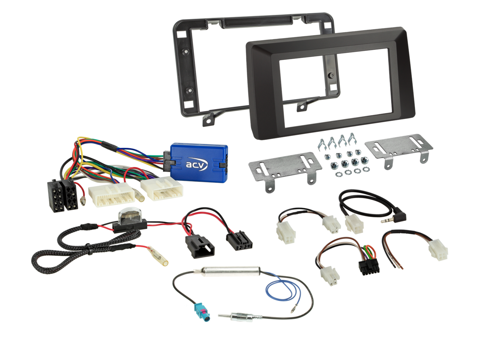 ACV 621250-21-1 Dacia Duster SR radio-preparation fitting kit – black