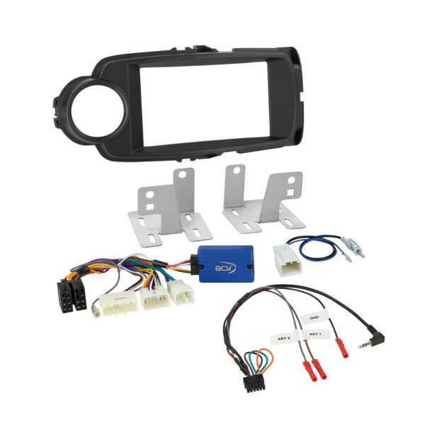ACV 621300-25-2 Toyota Yaris XP13 double-DIN fitting kit – black