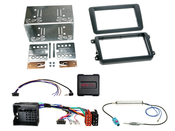 ACV 621320-10-1 VW 40-pin Quadlock double-DIN fitting kit – black