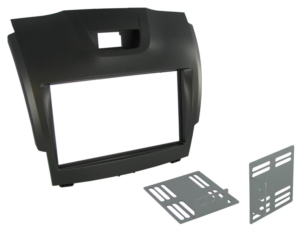 Connects2 CT23IZ01 Isuzu / Chevrolet Double DIN Fascia — Grey / Silver