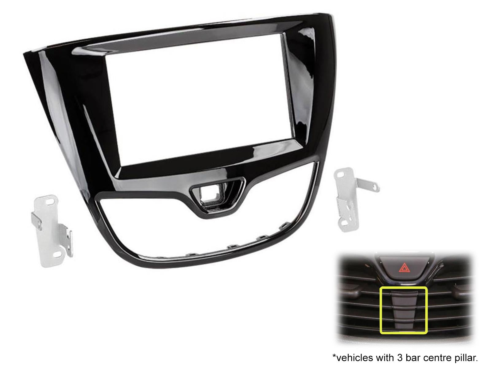 Connects2 CT23VX54 Viva / Karl Short-Chassis Double DIN Fascia — Piano Black