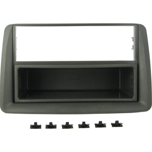 Connects2 CT24FT06 Grey Single-DIN Fascia with Pocket for Fiat Panda