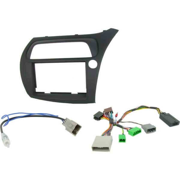 Connects2 CTKHD01 black double-DIN fitting kit for Honda Civic hatchback
