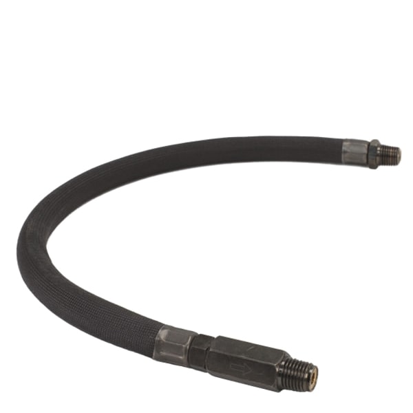 VIAIR 92796 Black-Sleeved Braided Leader Hose – 24-inch, with Check Valve