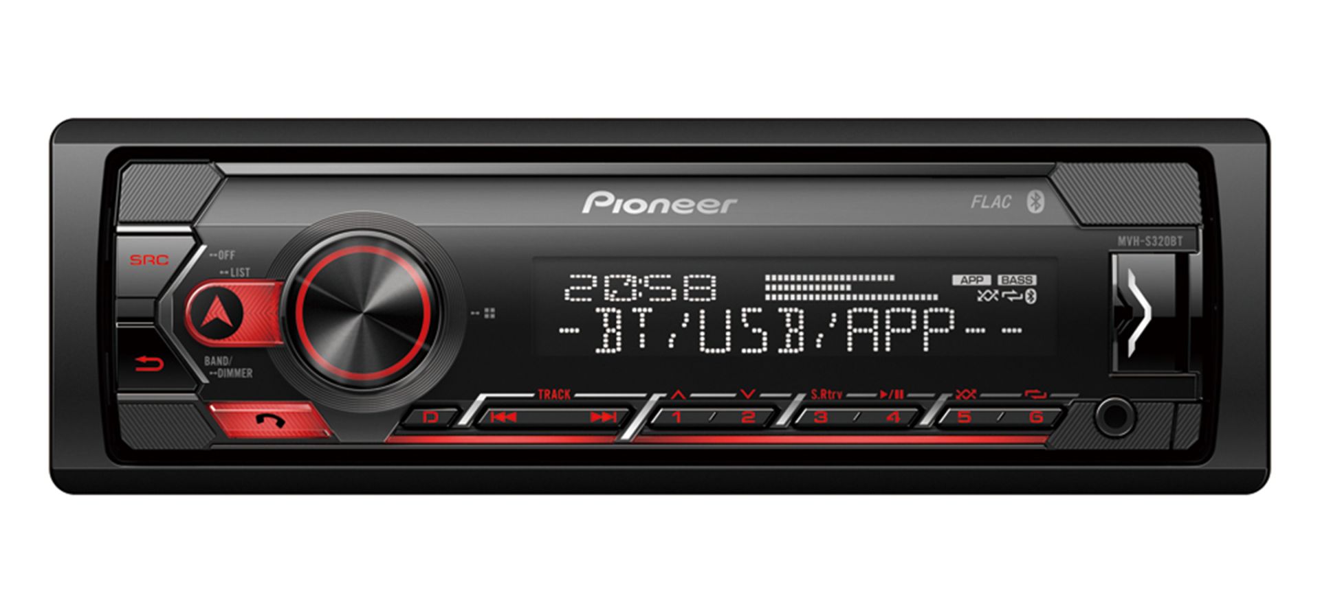 Pioneer MVH-S320BT Mechless Single DIN Bluetooth Stereo