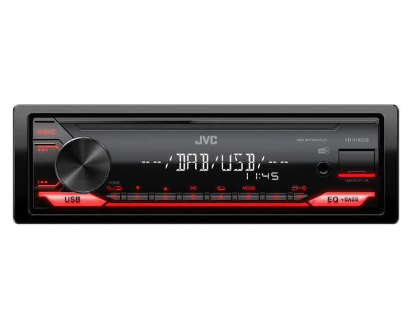 JVC KD-X182DB Mechless DAB+ Single DIN Stereo