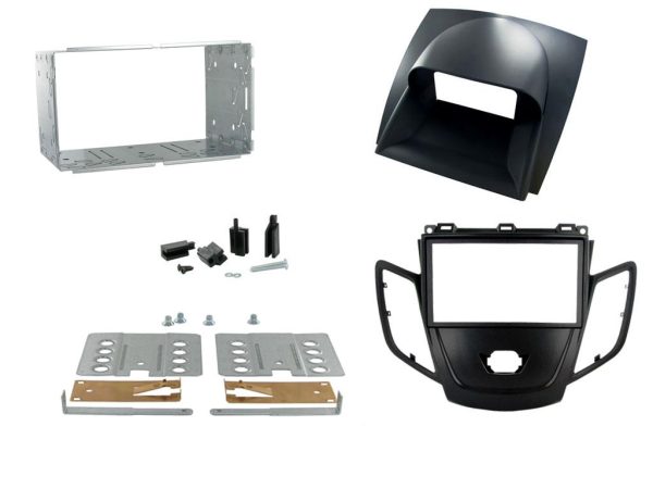 Connects2 CT23FD25 Black Fiesta Double-DIN Fascia with Grey Display Surround