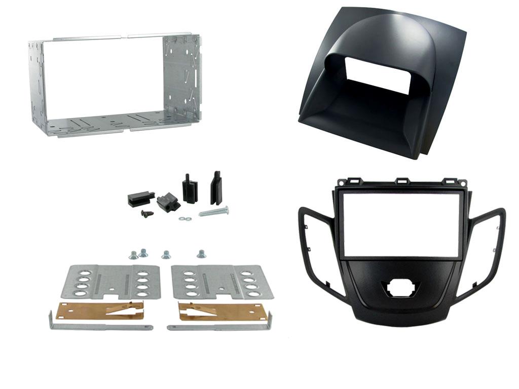 Connects2 CT23FD25 Black Fiesta Double-DIN Fascia with Grey Display Surround