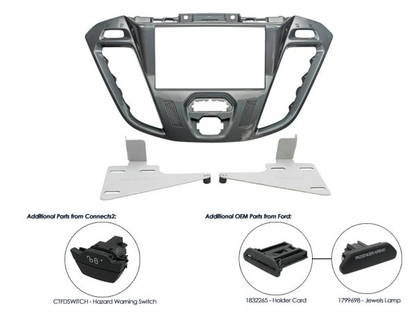 Connects2 CT23FD39 Nebula Piano Optic Transit Custom Double-DIN Fascia – Cutting Required
