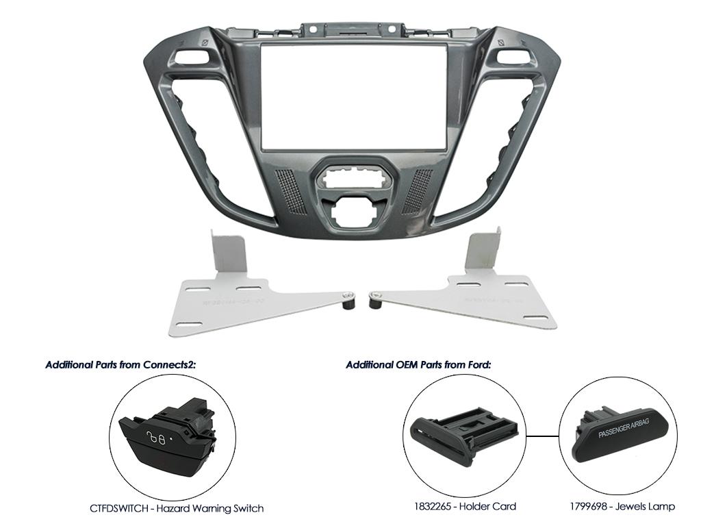 Connects2 CT23FD39 Nebula Piano Optic Transit Custom Double-DIN Fascia – Cutting Required