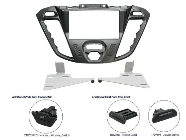 Connects2 CT23FD40 Pegasus Transit Custom Double-DIN Fascia – Cutting Required