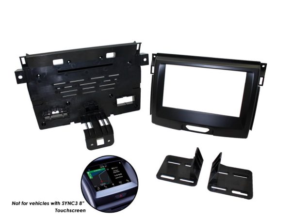 Connects2 CT23FD66 Flat-Black Ranger/Everest Double-DIN Fascia – Excludes SYNC3 8-inch