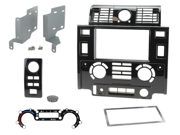 Connects2 CT23LR06 Defender Double DIN Fascia — Gloss Black / Dash Modification Required