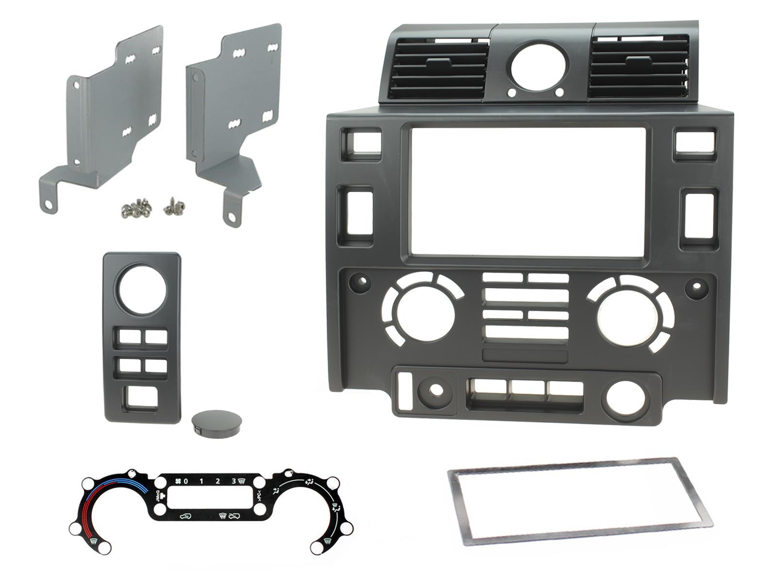 Connects2 CT23LR07 Defender Double DIN Fascia — Matt Black / Dash Modification Required