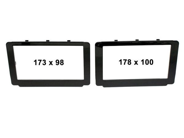 Connects2 CT23TY59 Black Hilux Double-DIN Trim-Frame Kit