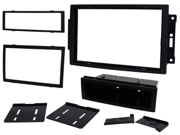 Connects2 CT24CH06 Black Single/Double-DIN Fascia for Chrysler 300C / Jeep Grand Cherokee — OEM Navigation