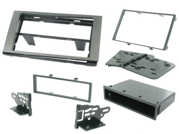Connects2 CT24FD38 Ford Single/Double-DIN Fascia Kit — Charcoal Grey