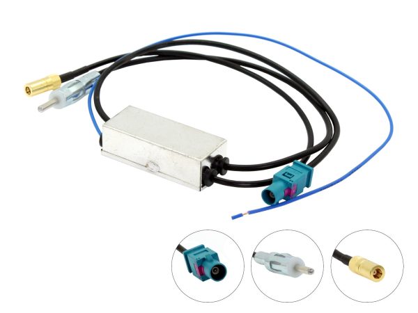Connects2 CT27AA152 Amplified Fakra to DIN / SMB DAB Aerial Splitter