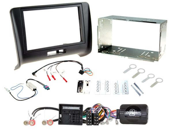 Connects2 CTKAU03 black double-DIN fitting kit for Audi TT 8J