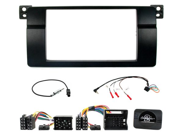 Connects2 CTKBM03 black double-DIN fitting kit for BMW 3 Series E46