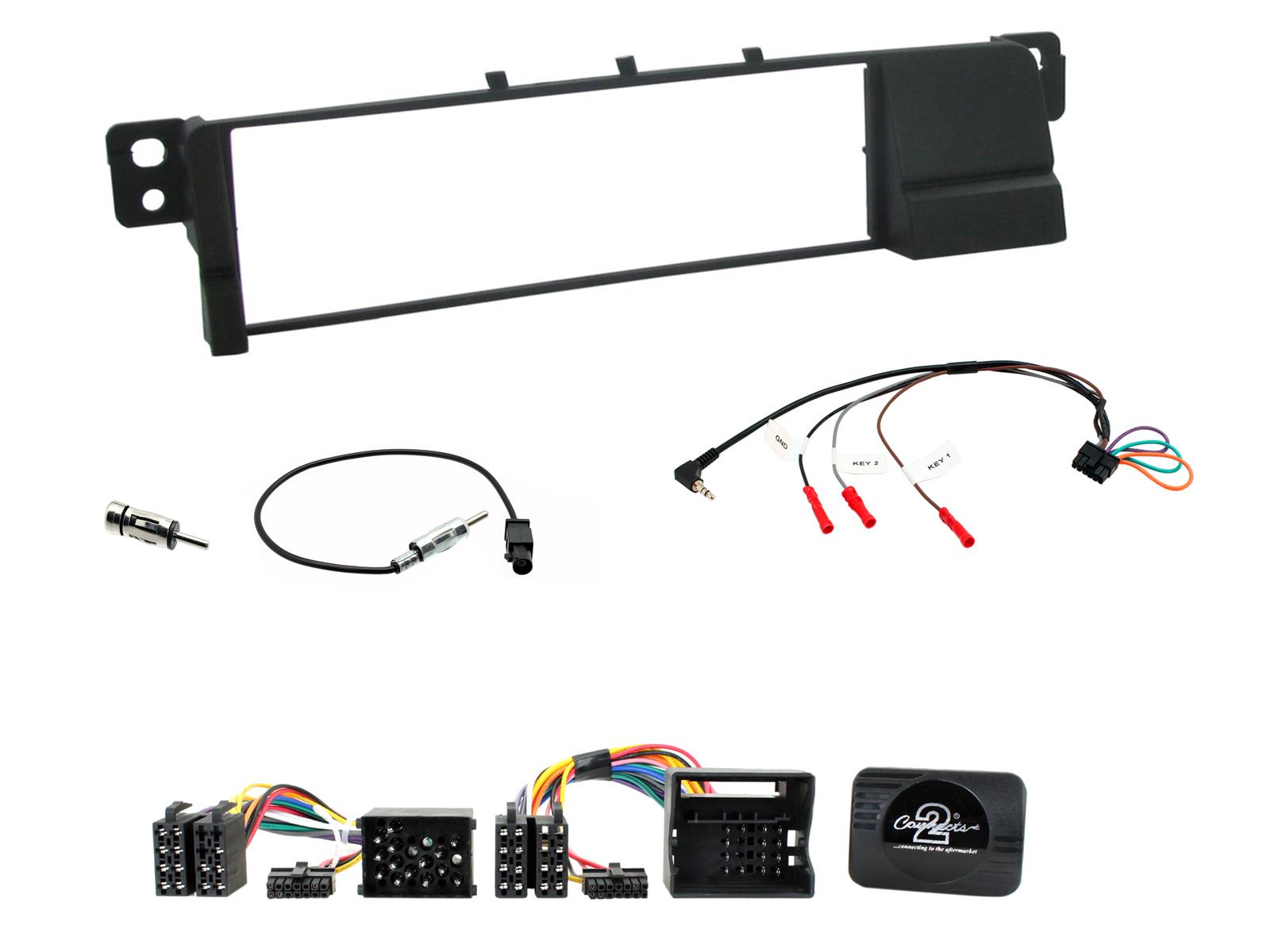 Connects2 CTKBM07 BMW E46 Single-DIN Fitting Kit — Non-Amplified