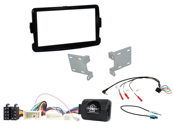 Connects2 CTKDC04 Dacia Duster / Sandero double-DIN fitting kit – piano black