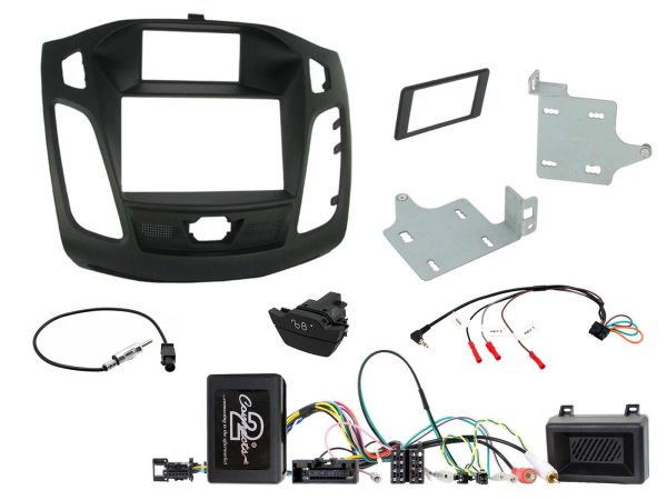 Connects2 CTKFD31C black double-DIN fitting kit for Ford Focus