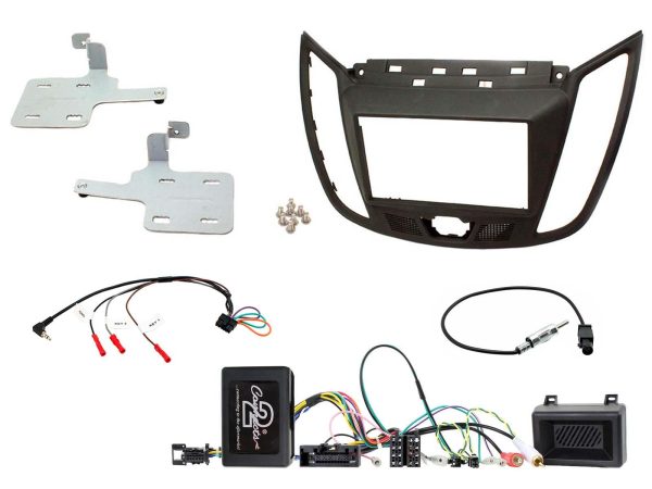 Connects2 CTKFD34 dark-grey double-DIN fitting kit for Ford C-Max