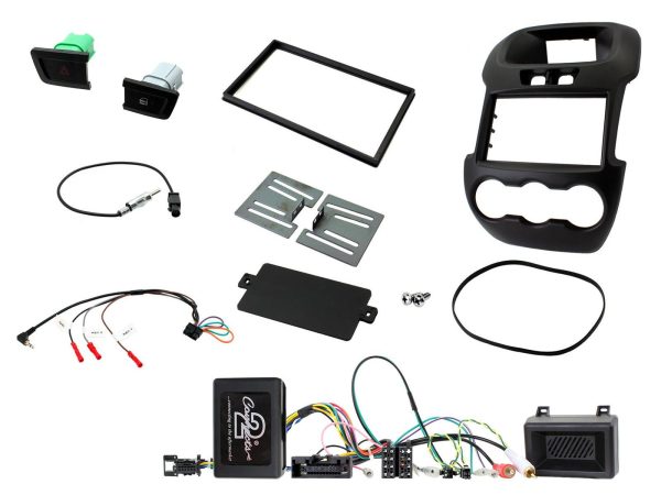 Connects2 CTKFD37C black double-DIN fitting kit for Ford Ranger