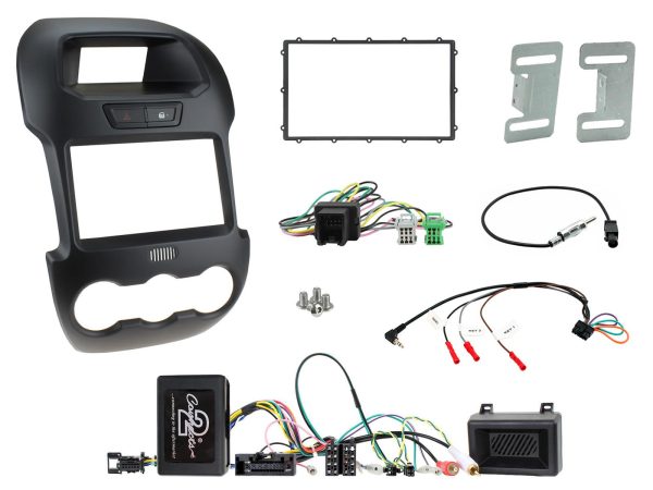 Connects2 CTKFD40C black double-DIN fitting kit for Ford Ranger