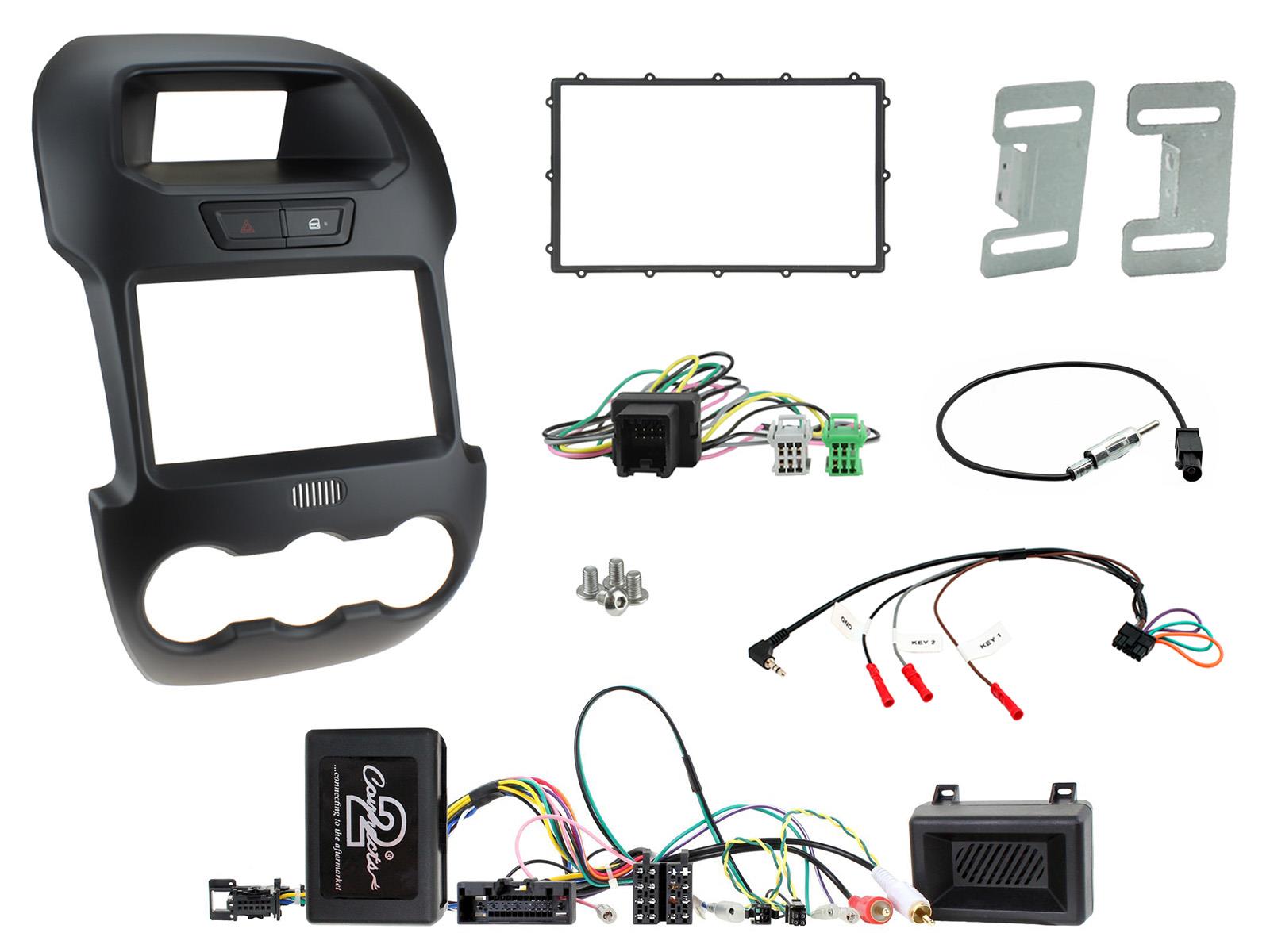 Connects2 CTKFD40C black double-DIN fitting kit for Ford Ranger