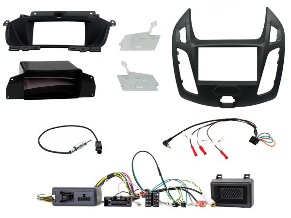 Connects2 CTKFD73 black double-DIN fitting kit for Ford Transit Connect