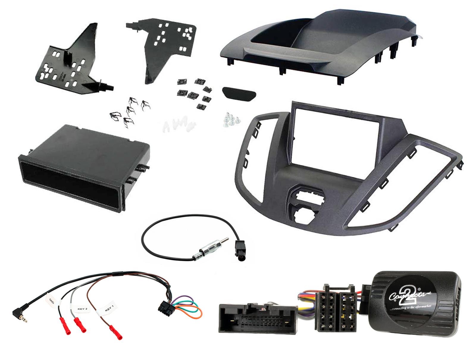 Connects2 CTKFD87 double-DIN fitting kit for Ford Transit V363 – dark grey / black