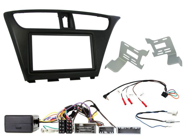 Connects2 CTKHD06 black double-DIN fitting kit for Honda Civic hatchback