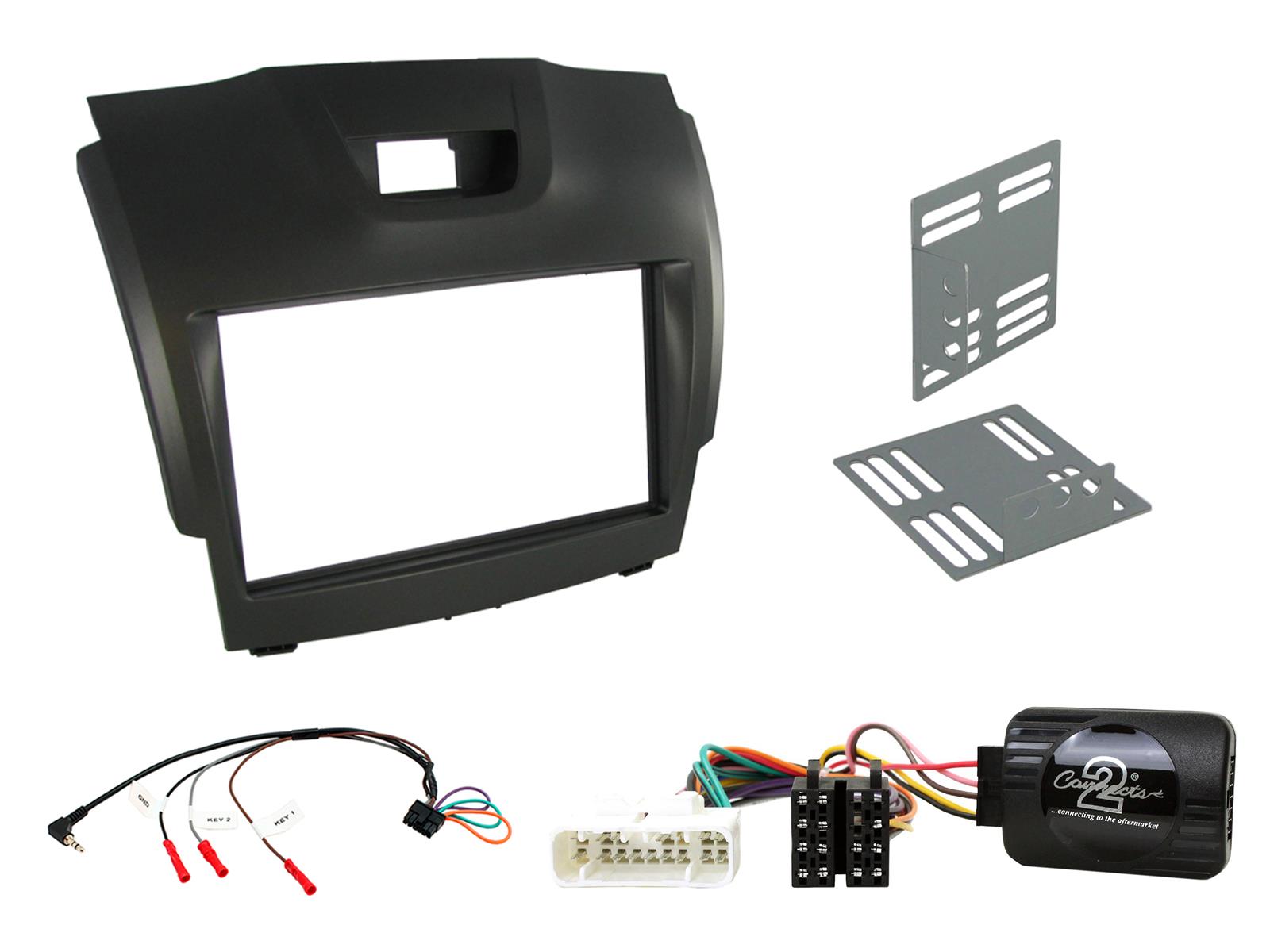 Connects2 CTKIZ01 double-DIN fitting kit for Isuzu D-Max / MU-X – grey