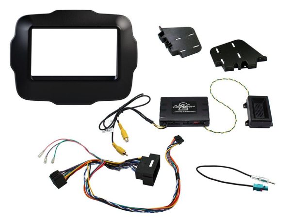 Connects2 CTKJP01 black double-DIN fitting kit for Jeep Renegade