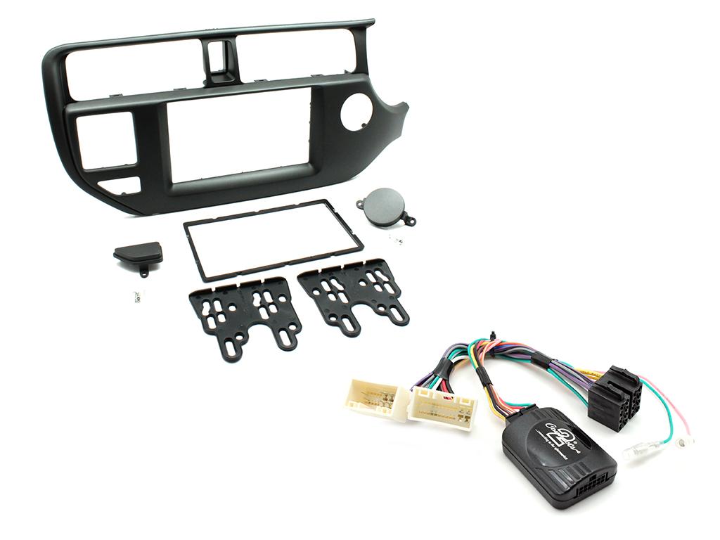 Connects2 CTKKI24 black double-DIN fitting kit for Kia Rio