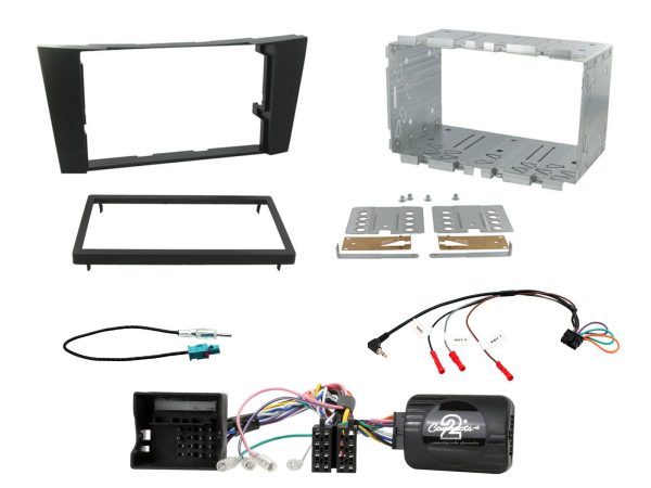 Connects2 CTKMB05 black double-DIN fitting kit for Mercedes CLS and E-Class