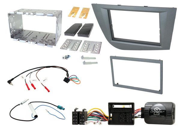 Connects2 CTKST06 Ona Silver double-DIN fitting kit for SEAT Leon