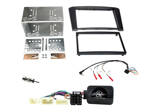 Connects2 CTKTY12 black double-DIN fitting kit for Toyota Avensis