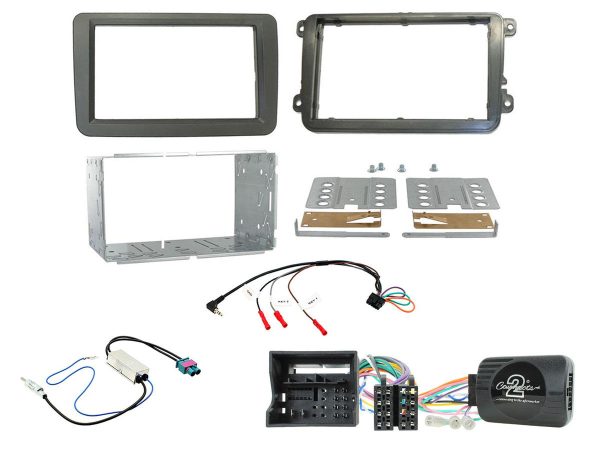 Connects2 CTKVW16 VW MIB-PQ double-DIN fitting kit – black with cage