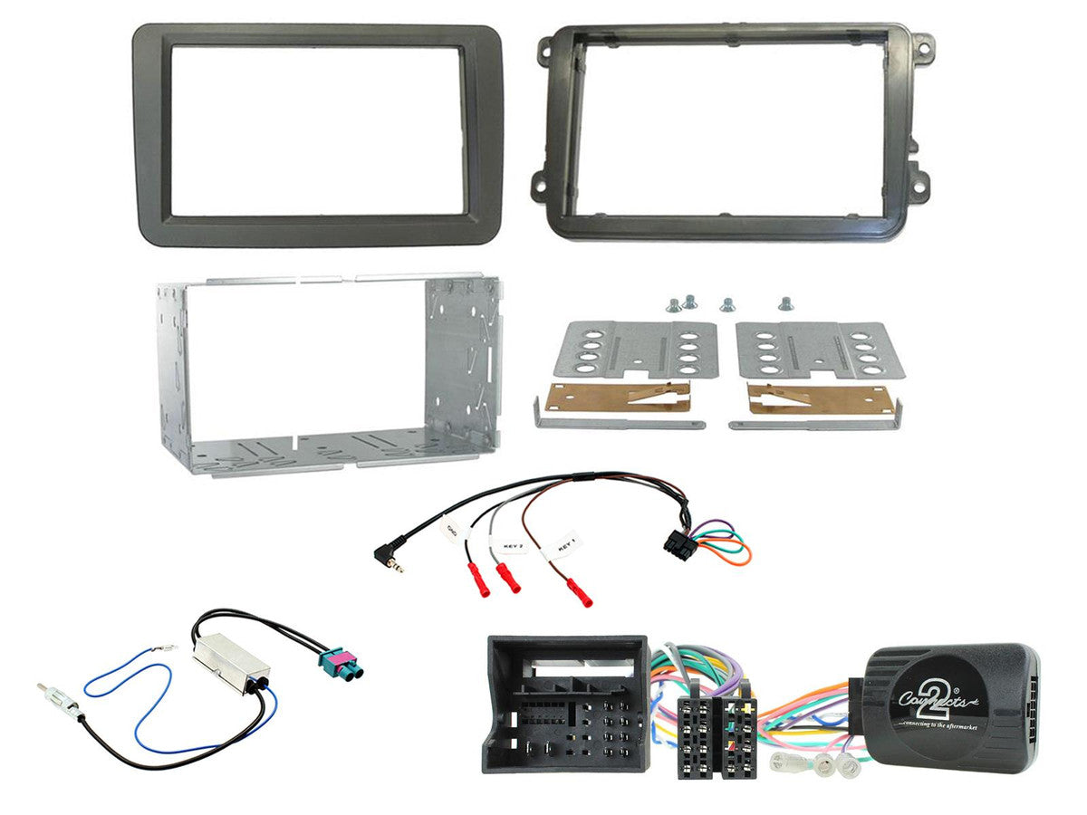 Connects2 CTKVW16 VW MIB-PQ double-DIN fitting kit – black with cage